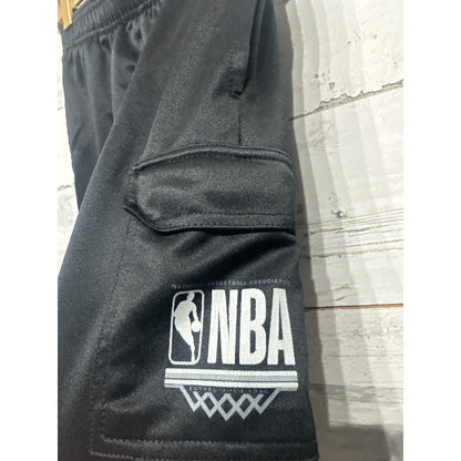 NBA Basketball Shorts Boys Size 8 Black Cargo Athletic Mesh EUC1
