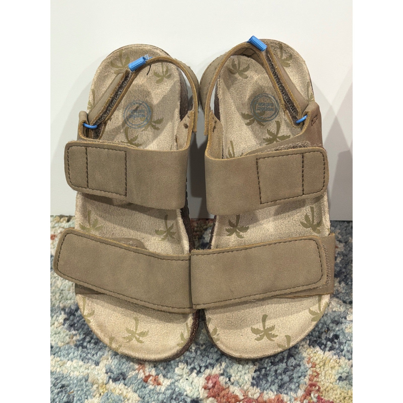 Wonder Nation Spider-Man Sandal Slide Bundle Boys 12 Red Tan Casual EUC3