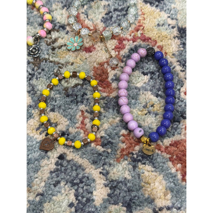 Bracelet Set Women Multicolor Beaded Charm Boho1