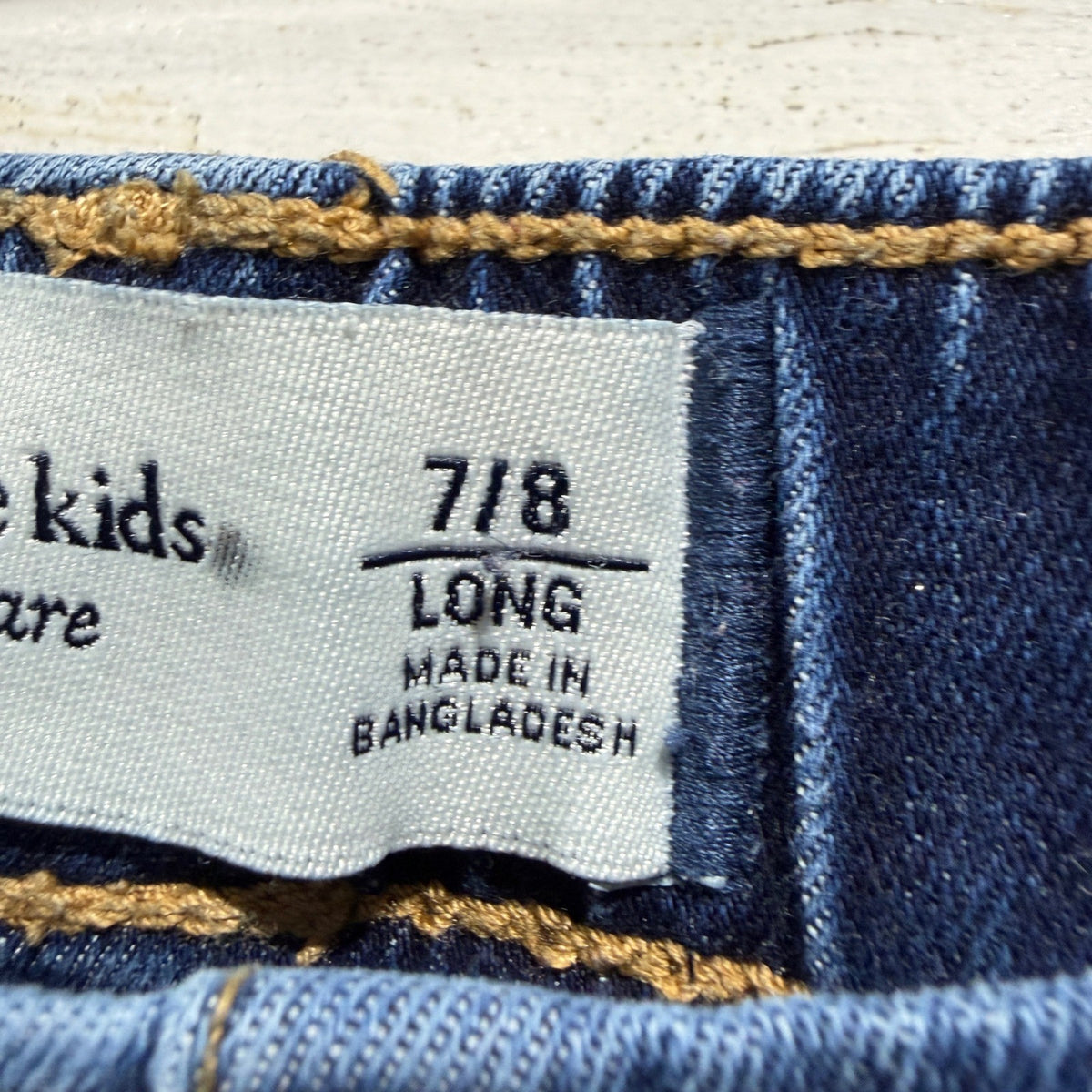 Abercrombie Kids High-Rise Flare Jeans Girls 7/8 Long Blue Denim Cotton EUC3