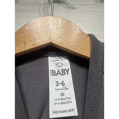 Cotton On Baby Graphic Tee Girls 3-6M Charcoal Mystical Rodeo Unicorn EUC2