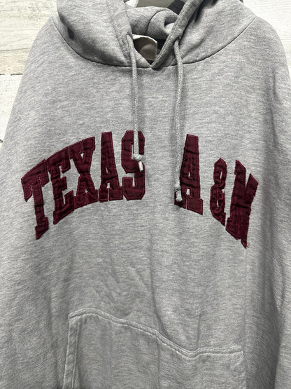 Red Oak Texas A&M Hoodie Men XL Grey Vintage Embroidered Sweatshirt1