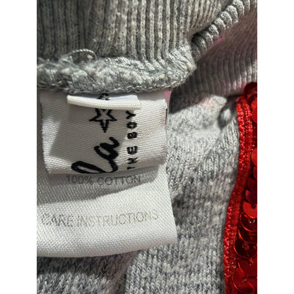 Lola and the Boys "Amelia" Tracksuit Set Girls 4 Gray Rainbow Sequin Glam EUC8