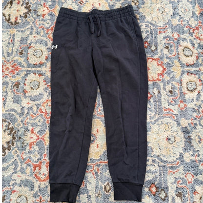 Under Armour Joggers Boys Youth Large Black Rival Fleece Sport GUC1
