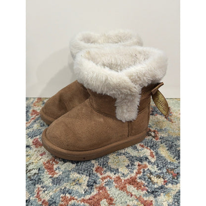 Juicy Couture Boots Girls 8 Toddler Brown Faux Fur Suede McBling *Flawed0
