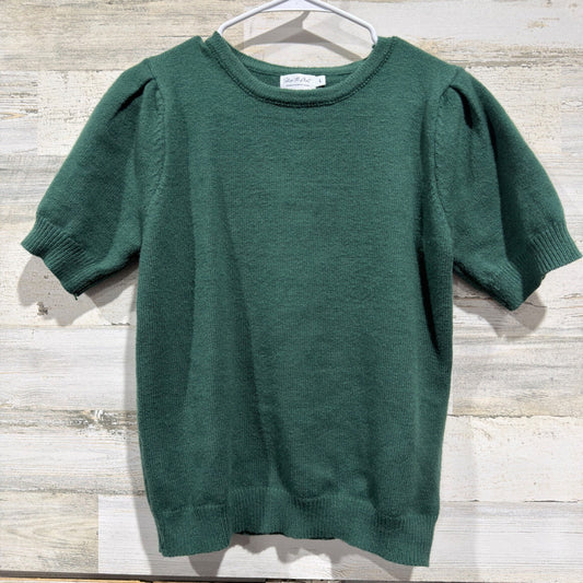 Shop The Mint Sweater Women Large Green Puff Sleeve Knit Dark Academia GUC0