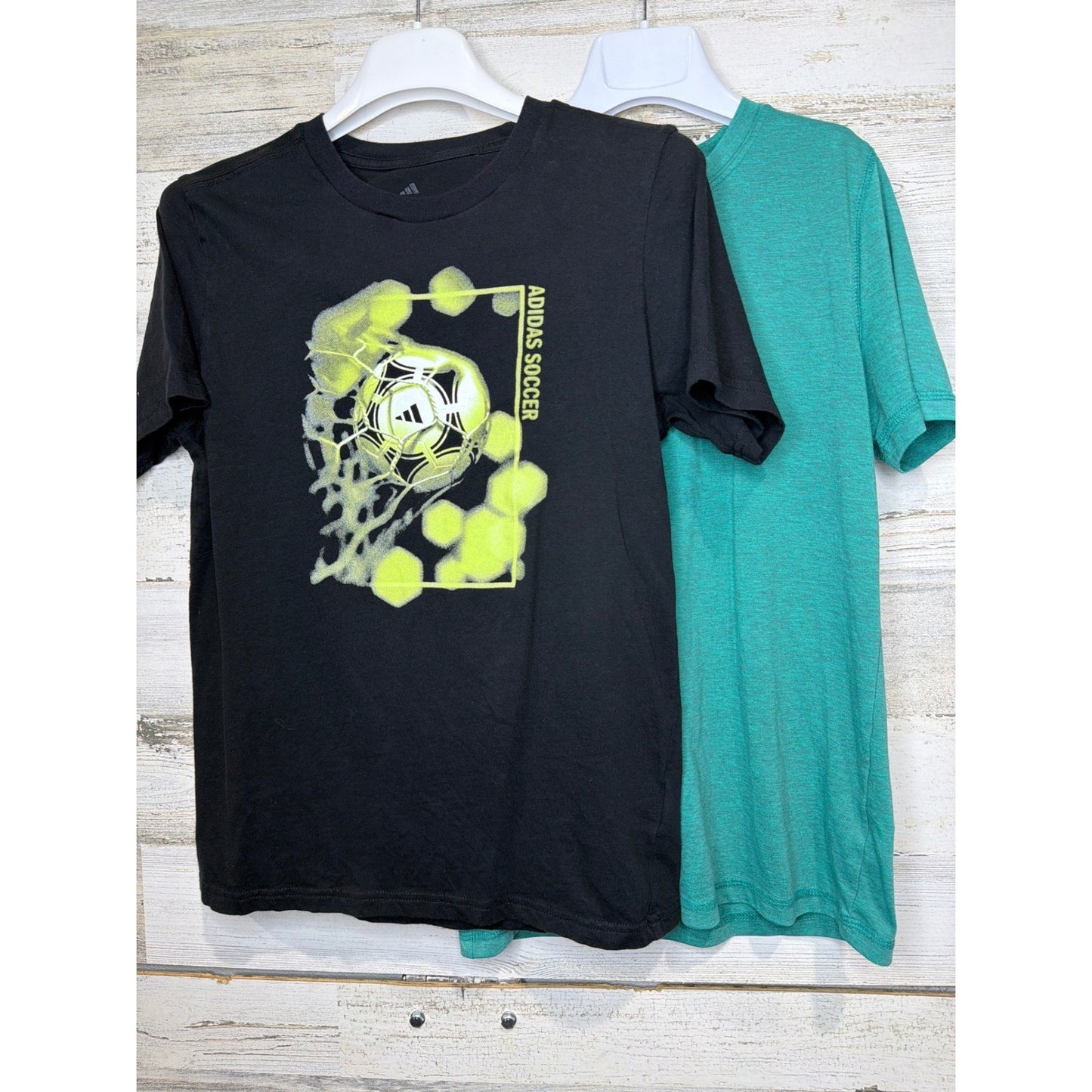 Adidas Magellan Shirts Boys Medium Black Green Soccer Active Bundle EUC0
