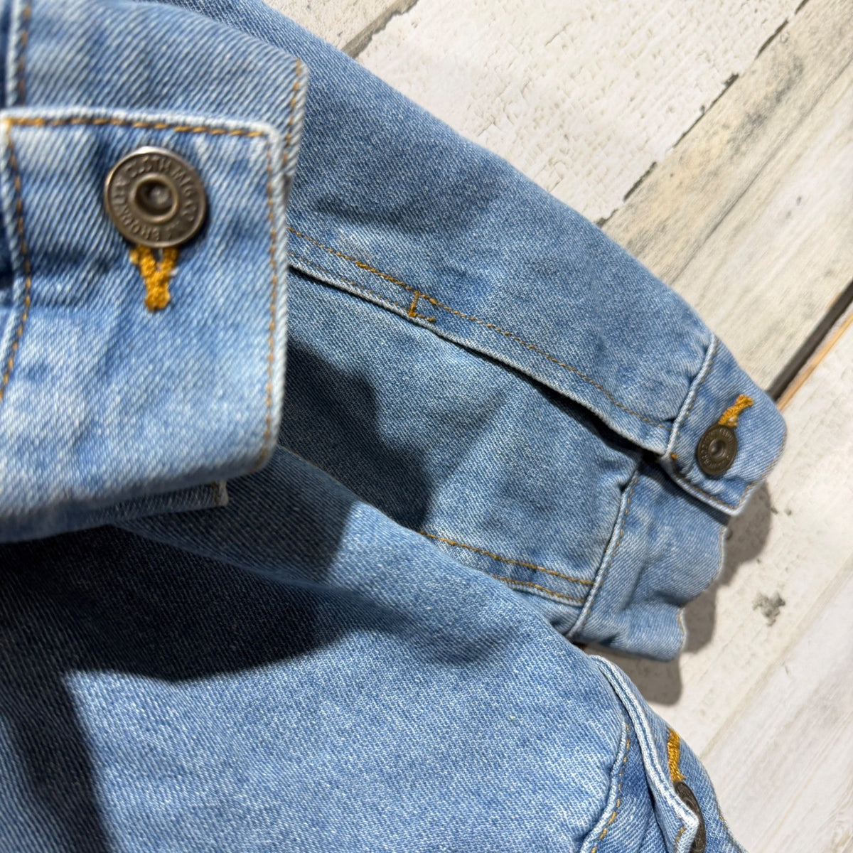 Brooklyn Cloth Sherpa Lined Denim Jacket Men L Blue Cotton Trucker Classic EUC7