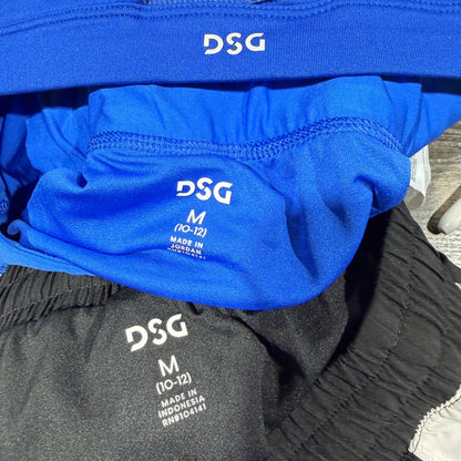 DSG Activewear Lot Shorts Sports Bra Girls M Blue Black Polyester Sporty EUC6