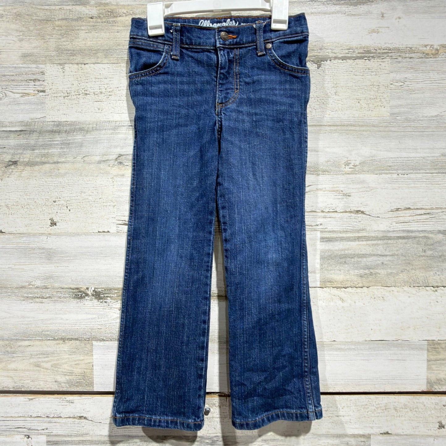Wrangler Retro Jeans Boys Size 7 Regular Blue Relaxed Bootcut Western EUC0