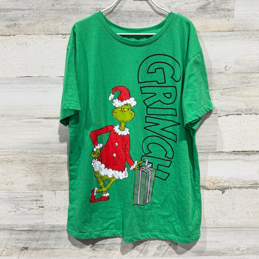 Dr. Seuss The Grinch T-Shirt Youth Large 10/12 Green Graphic Holiday EUC0