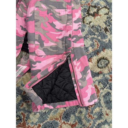 Roper Camo Overalls Girls XS 4-5 Pink Camouflage Bib Quilted Liner Cargo7