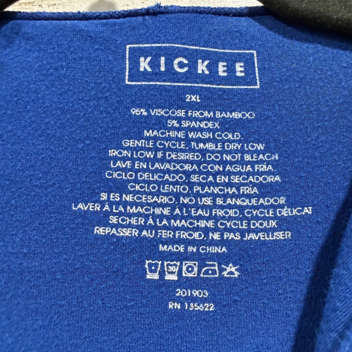 Kickee Zip Up Hoodie Women 2XL Blue Bamboo Viscose Casual Solid2