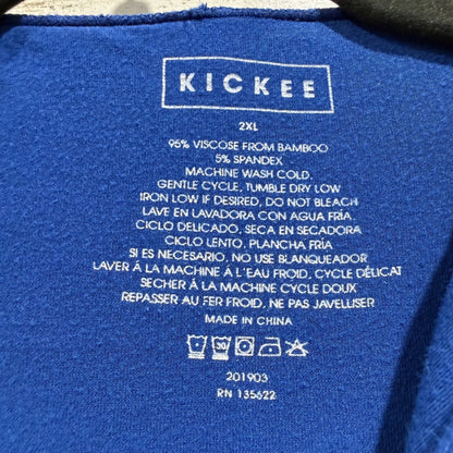Kickee Zip Up Hoodie Women 2XL Blue Bamboo Viscose Casual Solid2