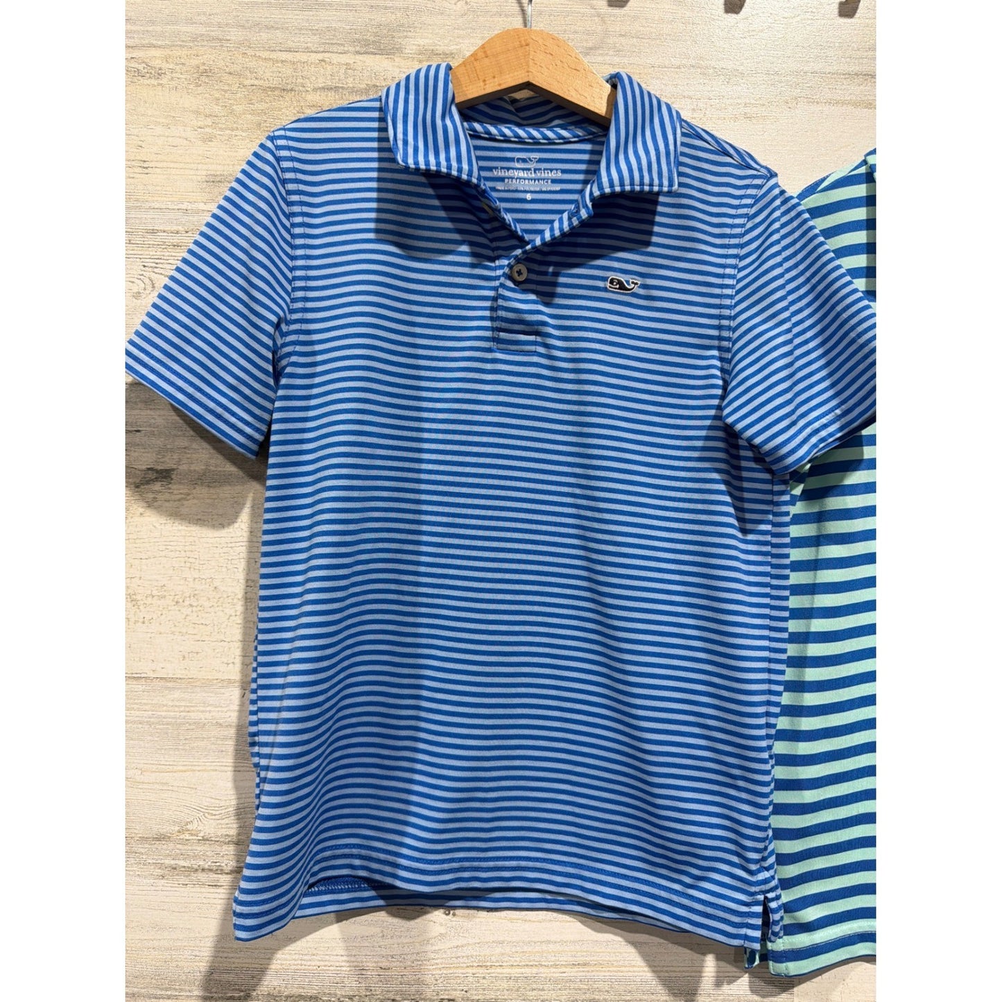 Vineyard Vines Southern Tide Performance Polo Bundle Boys 6 Striped Preppy EUC1
