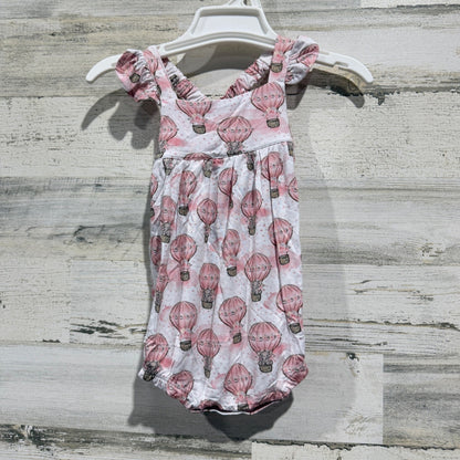 Little Dreamers Designs Hot Air Balloon Romper Girls 12-18M Pink Bamboo Boho0
