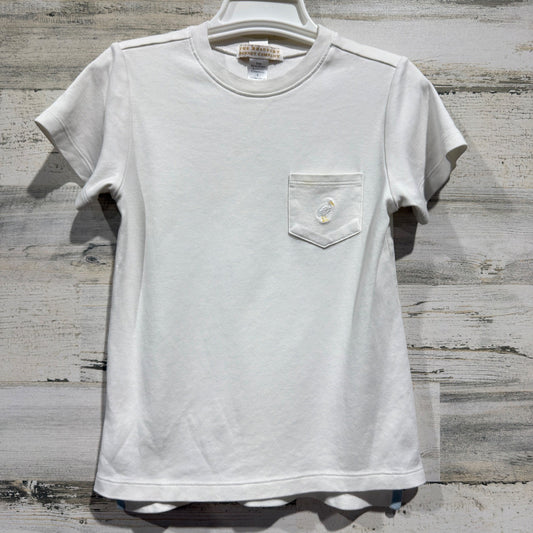 The Beaufort Bonnet Company Pocket Tee Boys 6 White Pima Cotton Preppy GUC0