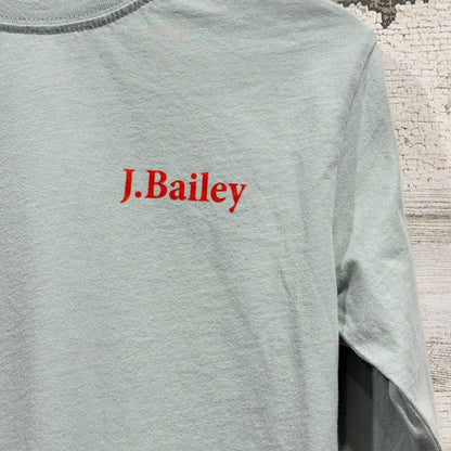 J. Bailey Long Sleeve Shirt Boys 6 Blue Pumpkin Hay Graphic Fall Prep *Flawed1