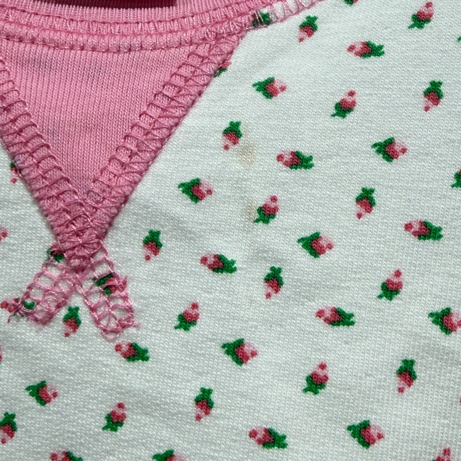 The Beaufort Bonnet Company Sweatshirt Girls 3T White Pink Floral Preppy *Flawed2