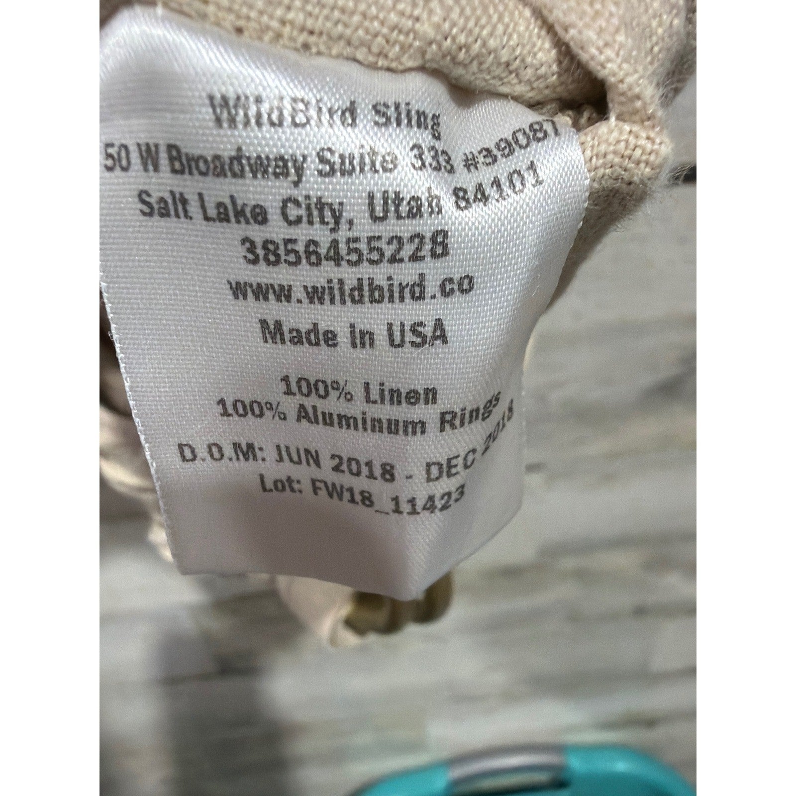 WildBird Ring Sling Baby Carrier Baby Beige Linen Boho Minimalist EUC5