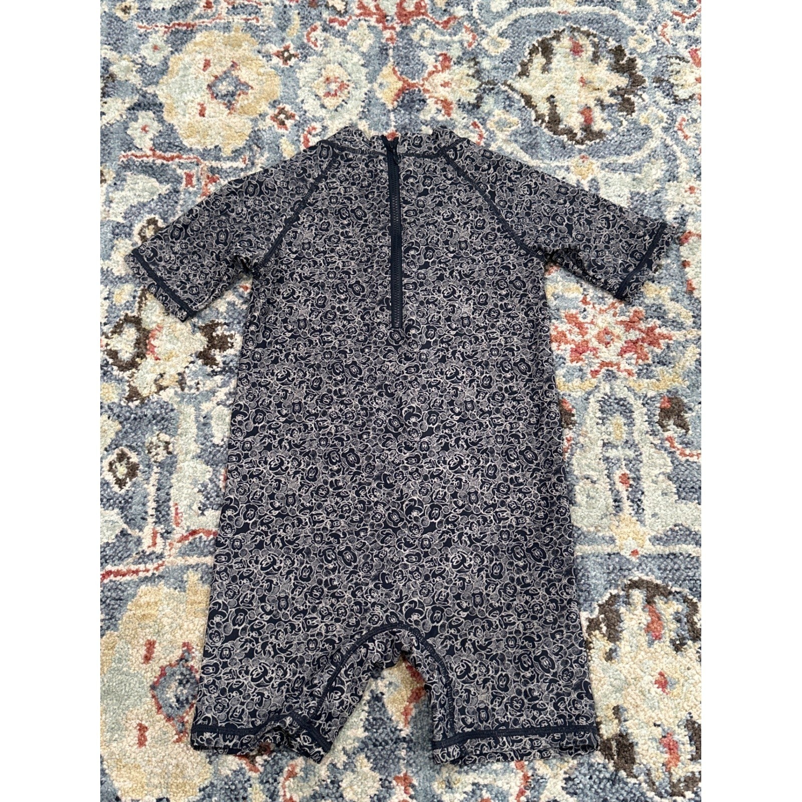 Disney Wheat Swimsuit Kids Size 6 Navy Mickey Mouse Rash Guard NWT2