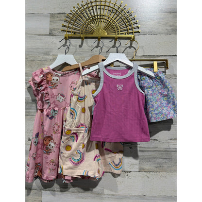 Jumping Beans Carters Girls 3T Bundle Pink Floral Rainbow Dress Romper0