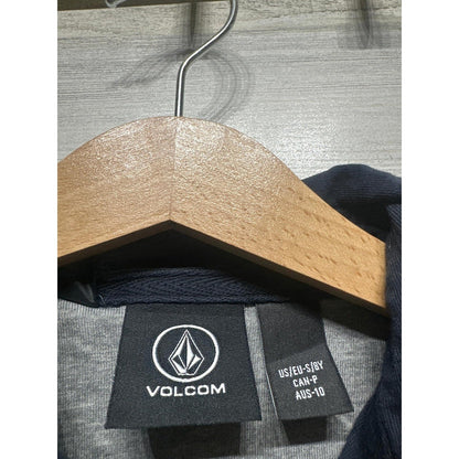 Volcom Polo Shirt Boys Size 8 Navy Blue Short Sleeve Skater EUC1