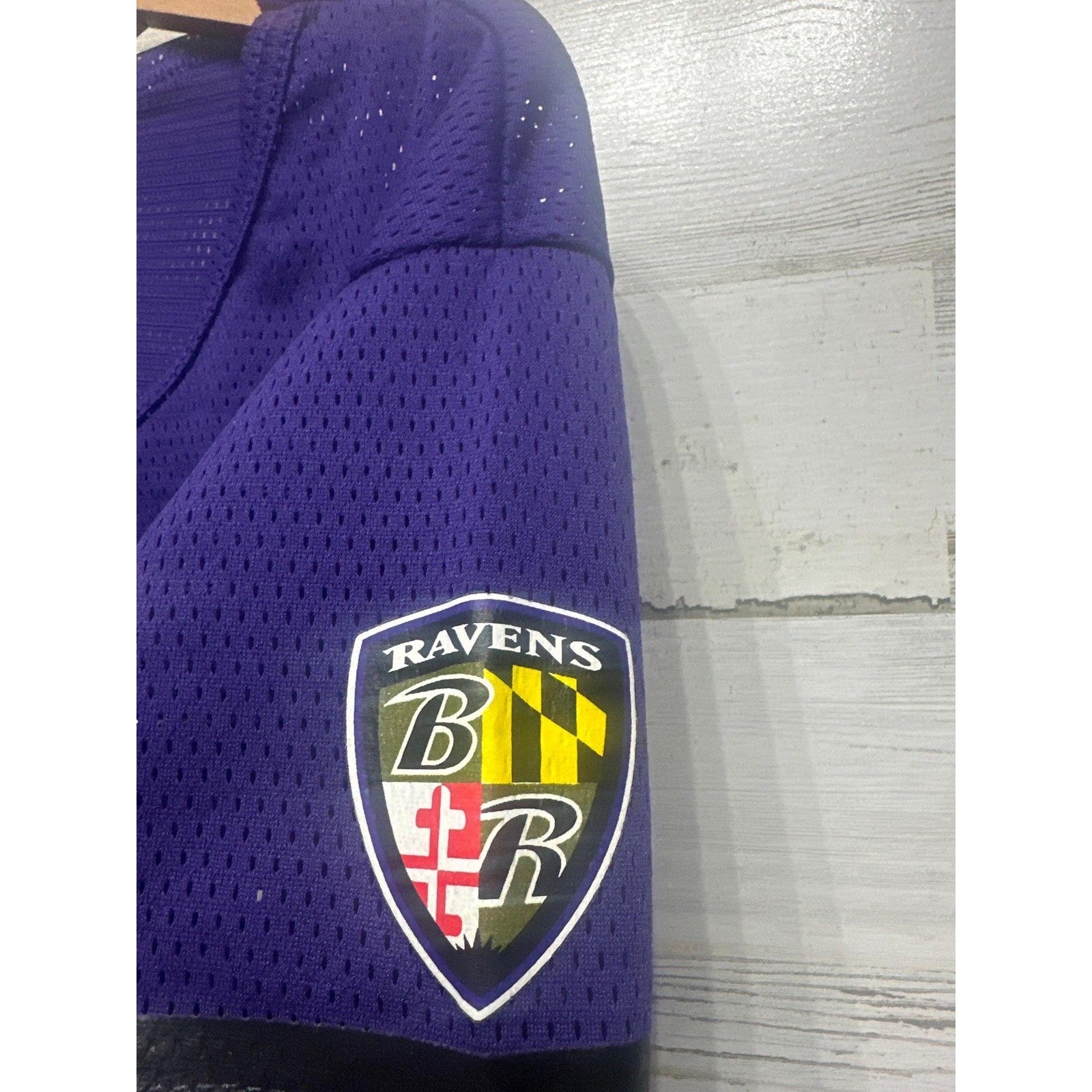 Baltimore Ravens Jersey NFL Boys Large Purple Lamar Jackson #8 Mesh EUC1