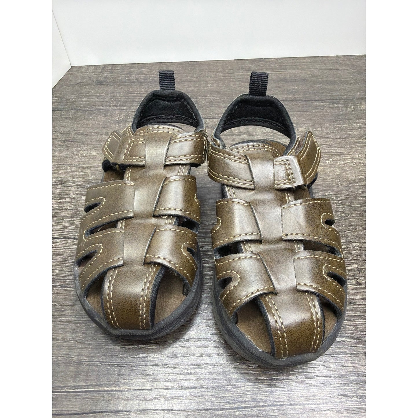 OshKosh Wonder Nation Sandal Bundle Boys Size 7 Toddler Fisherman EUC8