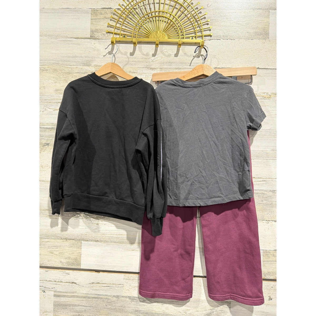 Sanrio Cotton On Kids Outfit Set Girls 7 Black Burgundy My Melody Kuromi EUC5