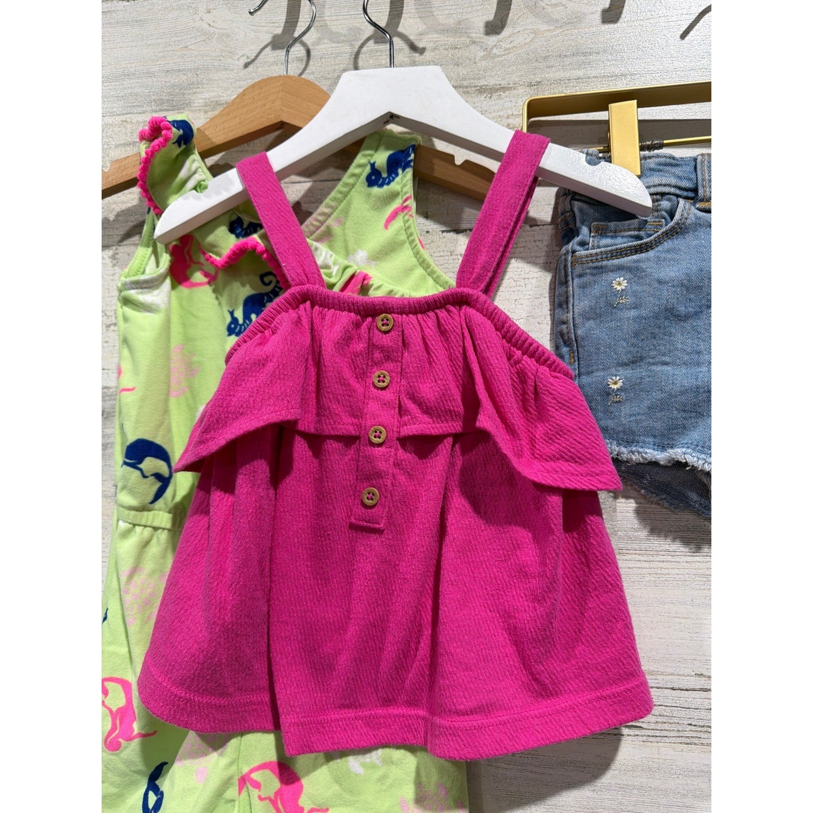 Carter's Old Navy Girls 2T Lot Summer Romper Tank Shorts Bundle3