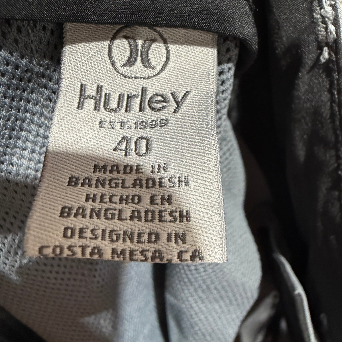 Hurley Hybrid Walk Shorts Men 40 Gray Stretch Performance Surf Dadcore EUC4