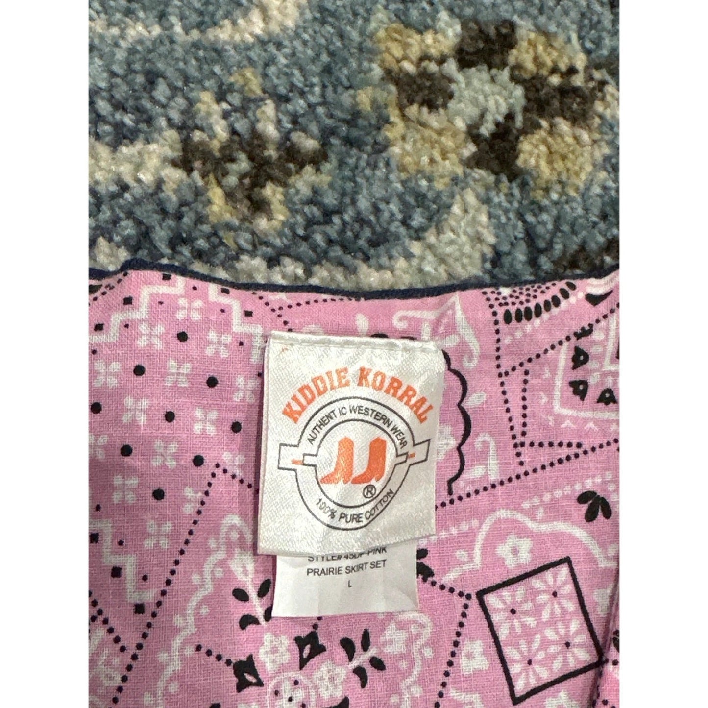 Kiddie Korral Western Vest Girls 2-4 (Toddler) Pink Blue Bandana Concho EUC1