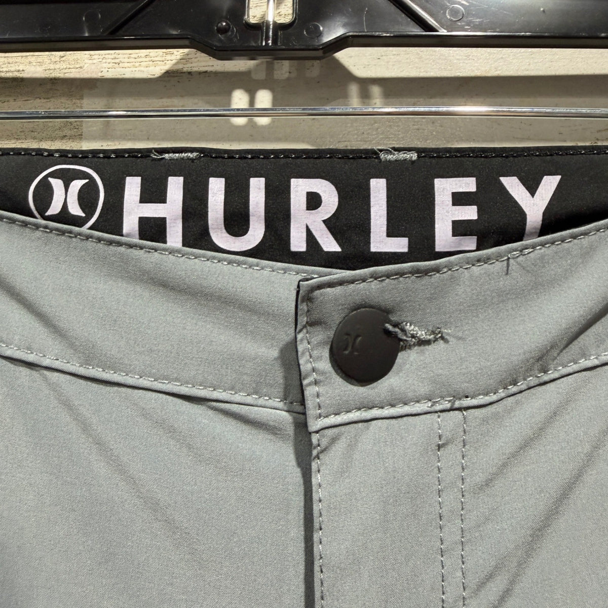 Hurley Hybrid Walk Shorts Men 40 Gray Stretch Performance Surf Dadcore EUC2