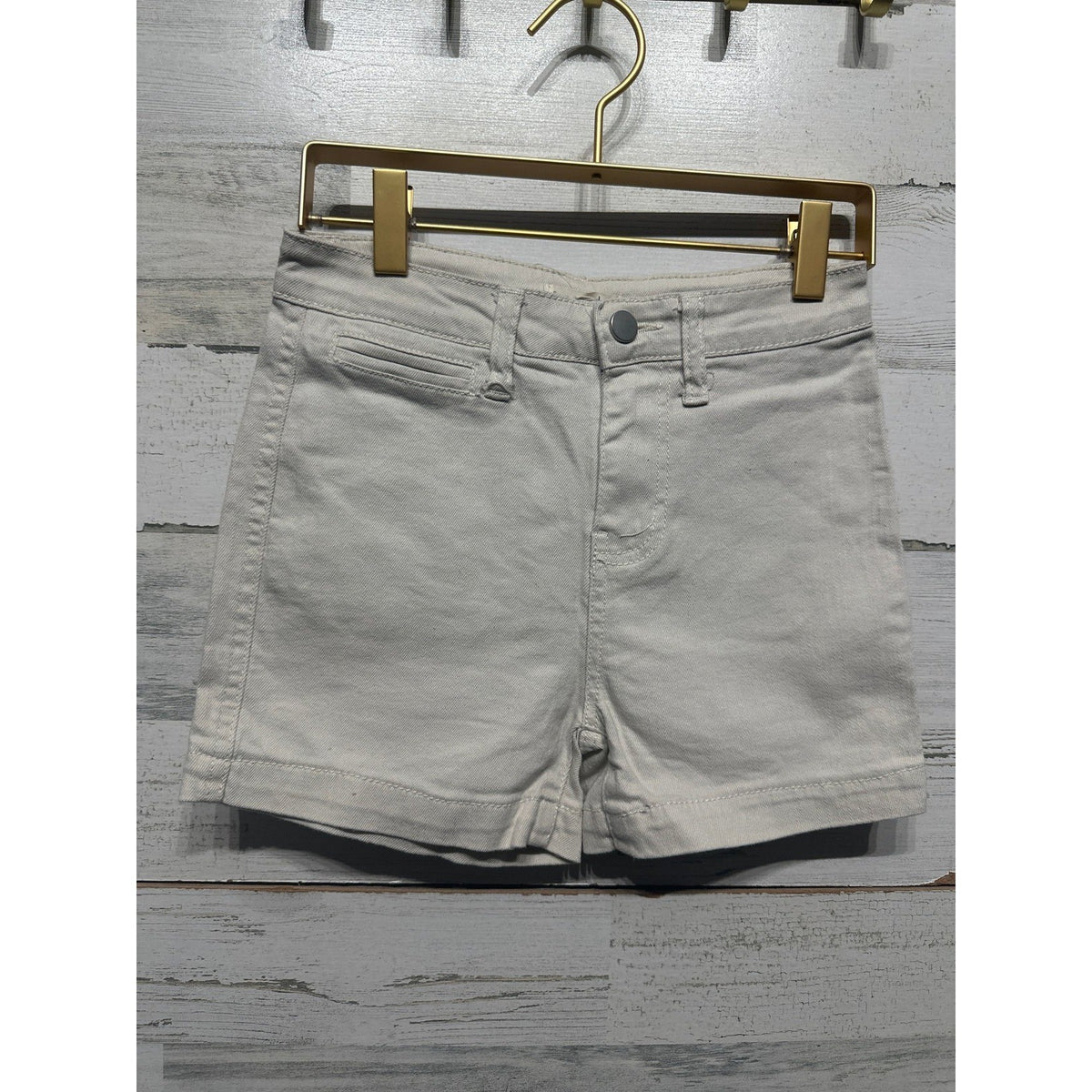 Copper Key Shorts Kids Size 10 Cream Off-White Stretch Twill EUC0