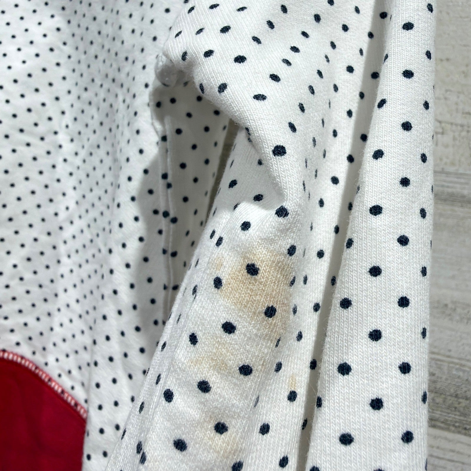 The Beaufort Bonnet Company Sweatshirt Girls 12-18M Polka Dot Preppy *Flawed5
