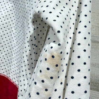 The Beaufort Bonnet Company Sweatshirt Girls 12-18M Polka Dot Preppy *Flawed5