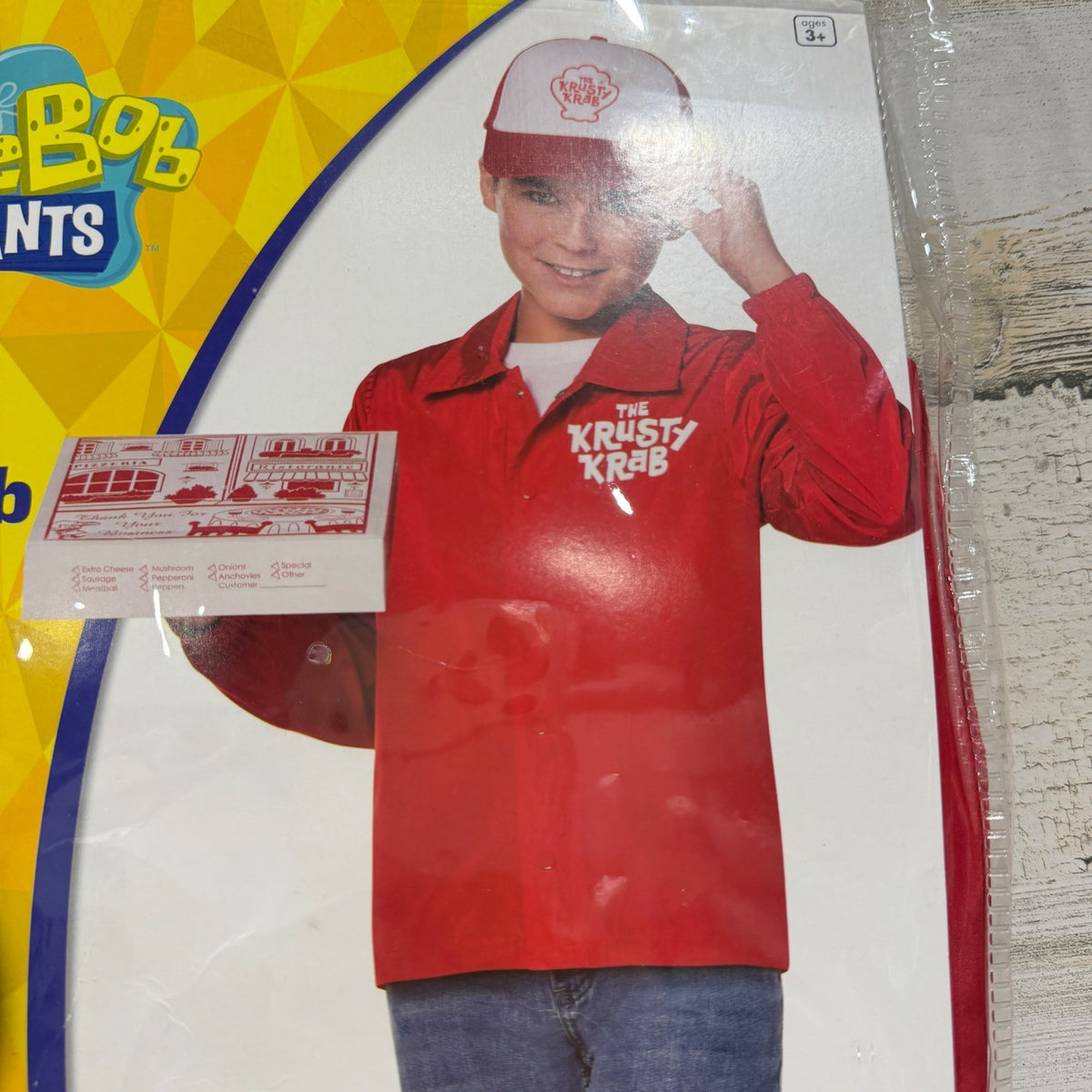 Krusty Krab Jacket Kids Size L 12-14 Red Spongebob Costume NWT3
