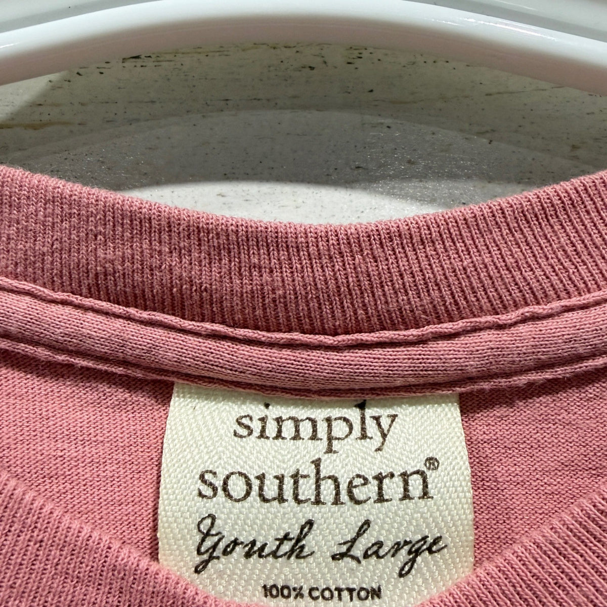 Simply Southern Graphic Tee Girls L Pink Kick The Dust Up Western Preppy EUC4