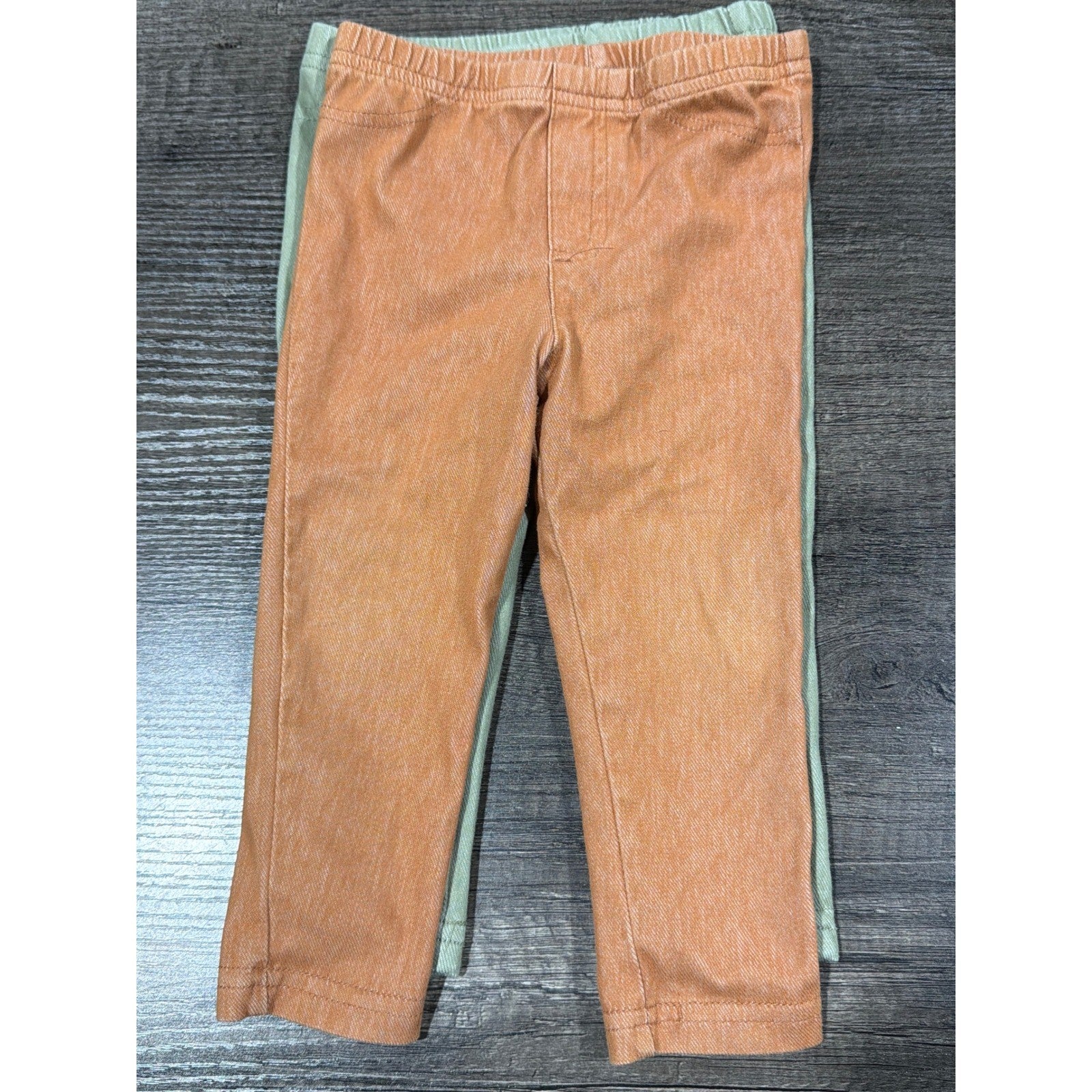 The Peanut Shell Pants Kids 12M Green Orange Tan 3 Pack Earthy2