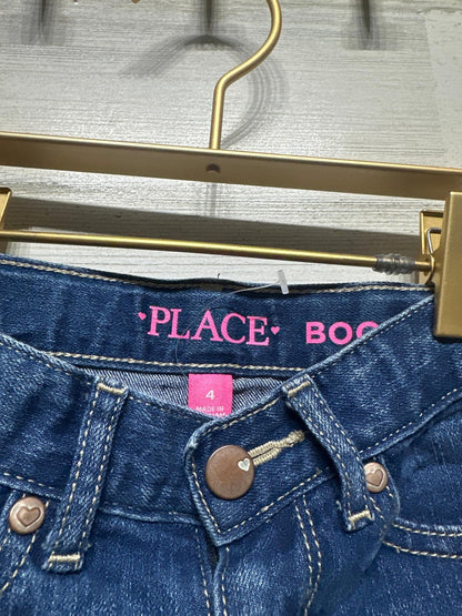 The Childrens Place Bootcut Jeans Kids 4 Blue Heart Hardware NWOT1