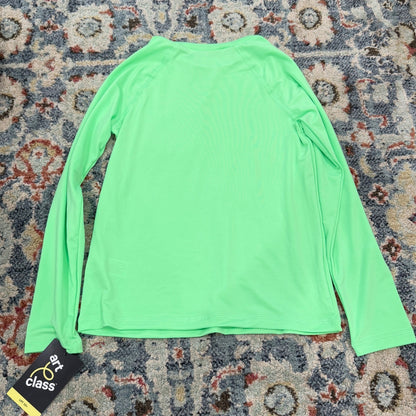 Art Class Rash Guard Boys Size 8 Green Long Sleeve UPF 50+ Swim NWT4