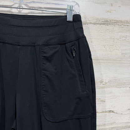 Freely High Waisted Jogger Pants Women S Black Polyester Spandex Athleisure EUC1