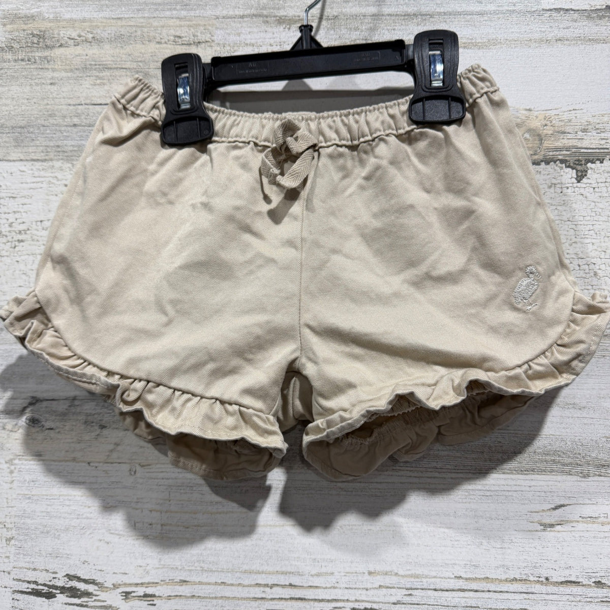The Beaufort Bonnet Company Ruffle Shorts Girls 3T Tan Khaki EUC0