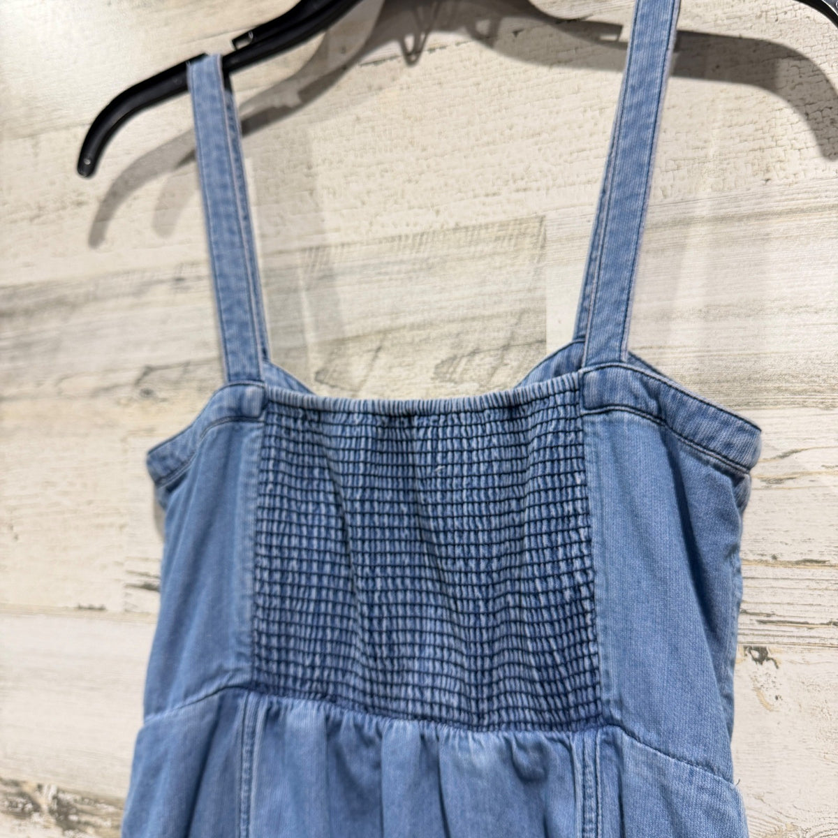 Pilcro and the Letterpress Denim Mini Dress Women 2 Blue Cotton Boho Summer EUC4
