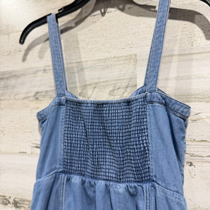 Pilcro and the Letterpress Denim Mini Dress Women 2 Blue Cotton Boho Summer EUC4