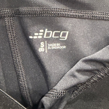 BCG Compression Tights Boys Small 8 Black 3/4 Length Athletic Sport EUC2