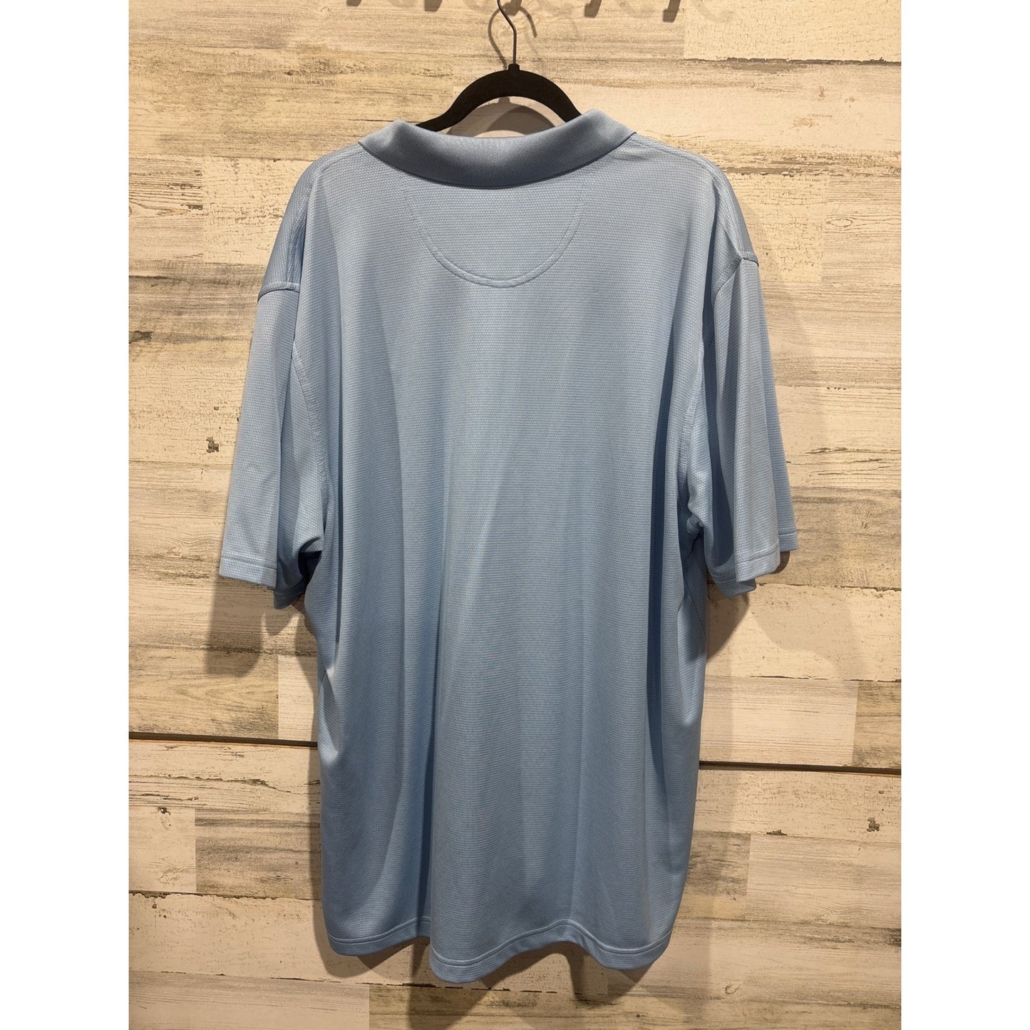 Greg Norman Polo Shirt Mens XXL Light Blue Performance Golfcore Preppy3
