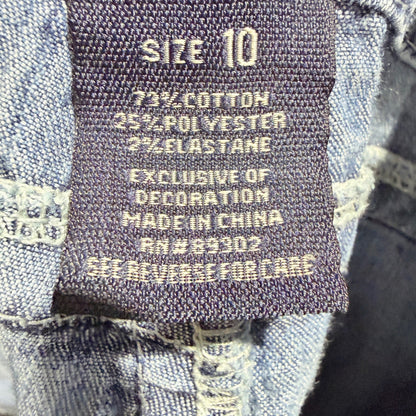 Wired Heart Bootcut Jeans Girls 7 Blue Cotton Spandex Western Flawed*10
