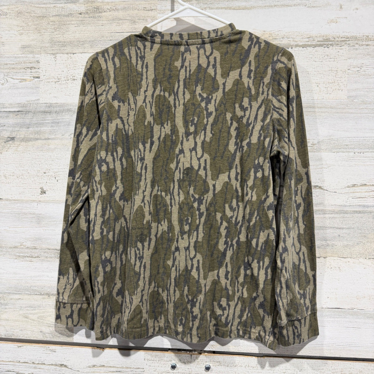 Magellan Hunt Gear Boys Youth L Green Mossy Oak Bottomland Camo Cotton Blend EUC4